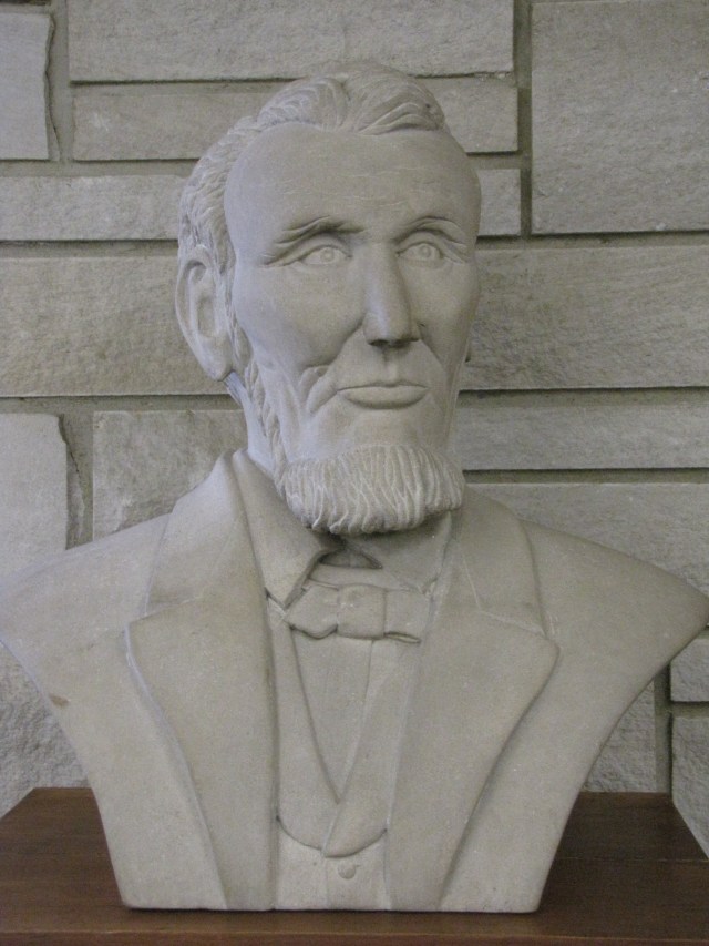 "Abraham Lincoln" at the Moulton City Library, Moulton, Iowa